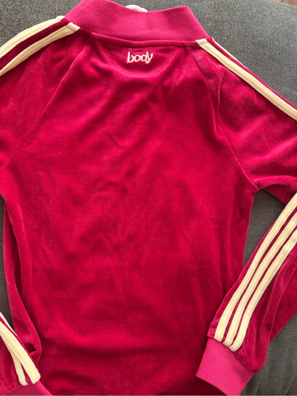 Body by Raven Tracy Strawberry Pink velour jacket - Picture 3 of 3